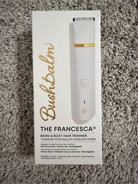The Francesca White & Gold Bikini & Body Hair Trimmer-NIB